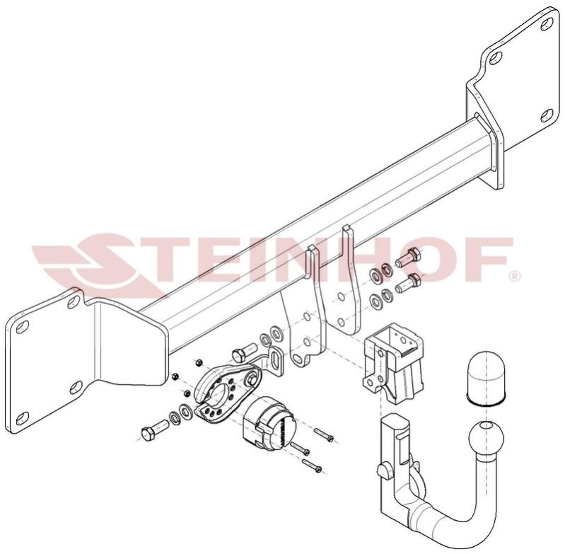 STEINHOF Vetokoukku J-011 Jaguar XJ40 vetokoukku STEINHOF J-011