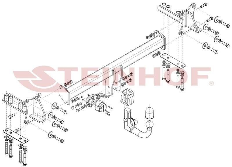 STEINHOF Gancio traino J-015 STEINHOF J-015 Ganci rimorchio Jaguar XJS Cabrio prezzo