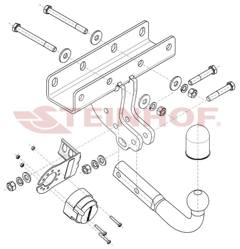 Attelage STEINHOF J-077 STEINHOF J-077: Crochet attelage Jeep PATRIOT 2008