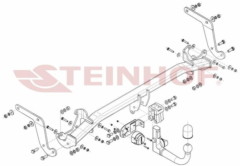 Gancio traino STEINHOF P-063 STEINHOF P-063 Ganci rimorchio Peugeot 3008 2018