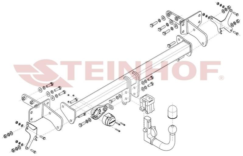 STEINHOF Piekabes āķis S-483 STEINHOF S-483 Piekabes āķi Ssangyong Y400 cena