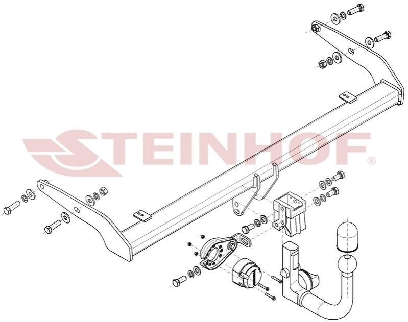 STEINHOF Gancio traino V-165 STEINHOF V-165 Ganci rimorchio VW Jetta 2 originali prezzo