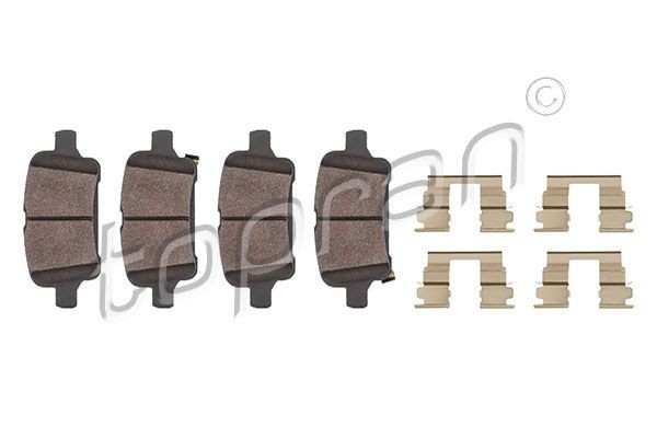 TOPRAN Bremseklosser 624 521 Bremsebelegg TOPRAN Subaru OUTBACK 624 521