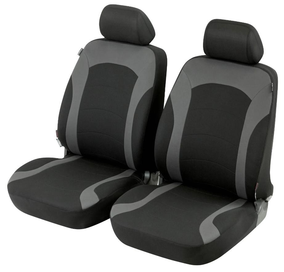 WALSER Sædeovertræk sølv, sort, Polyester, foran WALSER 11852 Sædeovertræk sølv, sort, Polyester, foran Renault 19 Cabriolet tilbehør