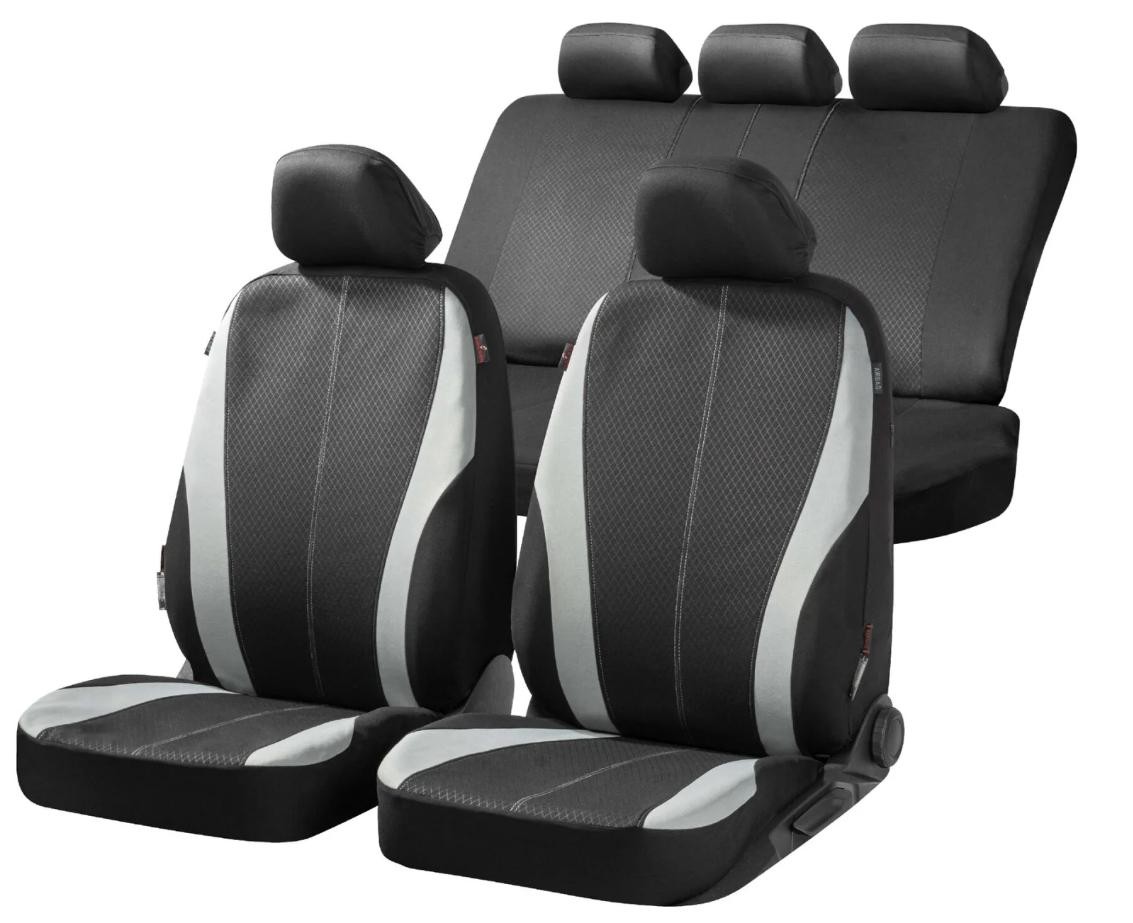 WALSER Setetrekk svart, Polyester, foran og bak WALSER 11857 Setetrekk svart, Polyester, foran og bak TOYOTA Carina Hatchback (T15) tilbehør
