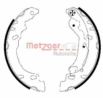 METZGER Bremžu loku komplekts MG 828 Bremžu loku JEEP METZGER MG 828