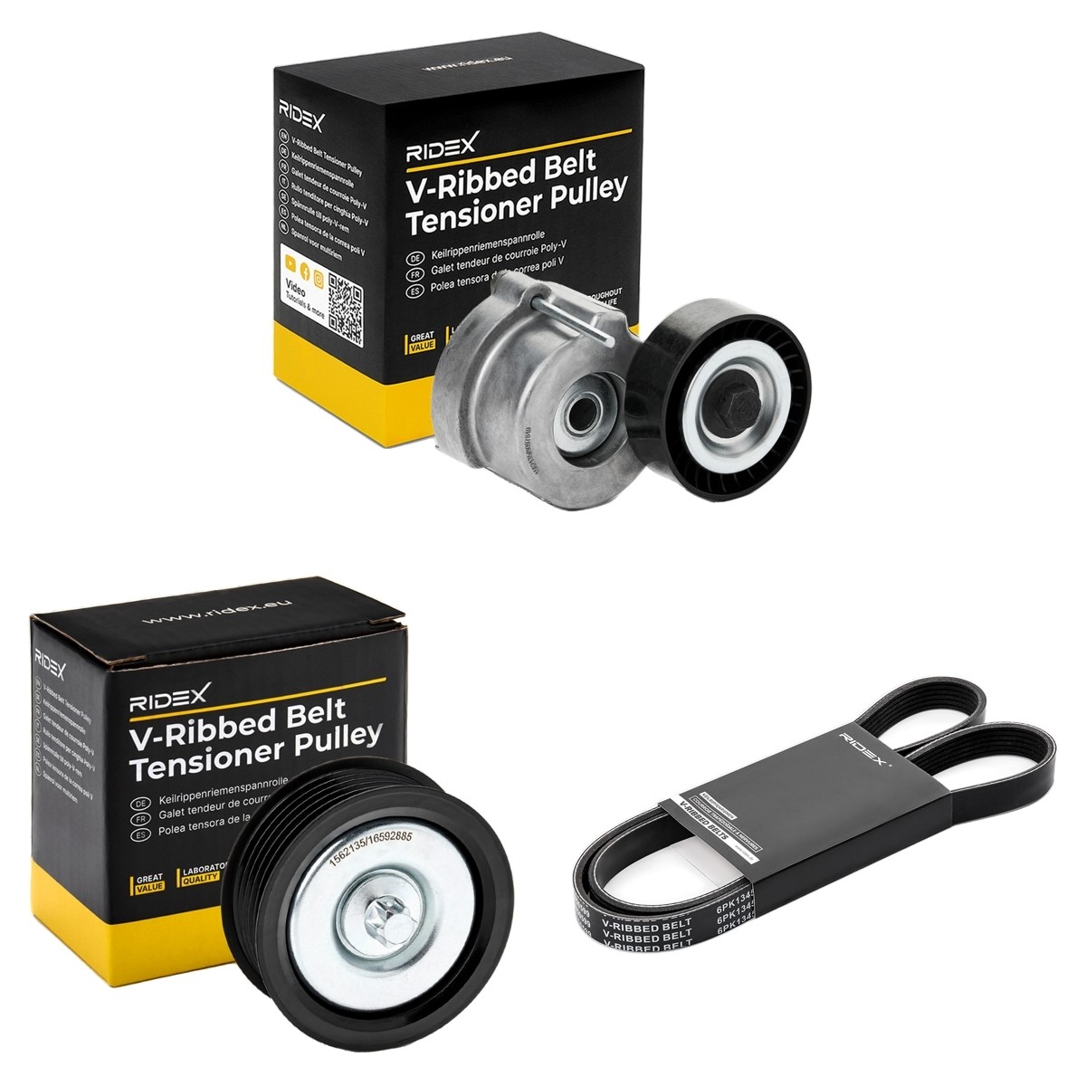 RIDEX V-Ribbed Belt Set 542R1090 SUZUKI SJ 413 RIDEX poly v-belt kit 542R1090