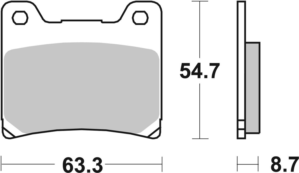 sbs Kit pastiglie freni 555HF 555HF sbs Pastiglie freno sportive auto