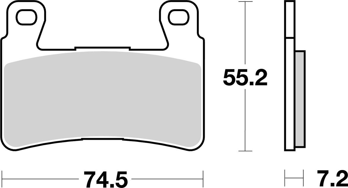 sbs Brzdové doštičky/platničky 734HF sbs Brzdové platničky CITROËN 734HF