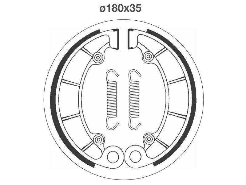 sbs Brake Shoe Set 2046 PEUGEOT EXPERT sbs brake shoes 2046