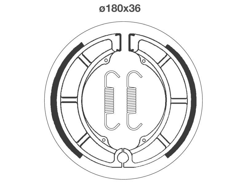 sbs Brake Shoe Set 2052 PEUGEOT EXPERT sbs brake shoes 2052