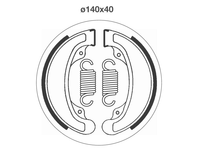 sbs Piduriklotside komplekt 2058 Trummelpiduriklotsid sbs CITROËN 2058