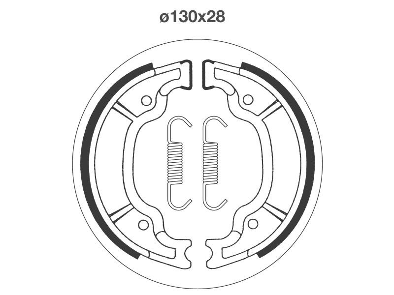 sbs Brake Shoe Set 2199 2199 sbs brake shoes for PEUGEOT EXPERT