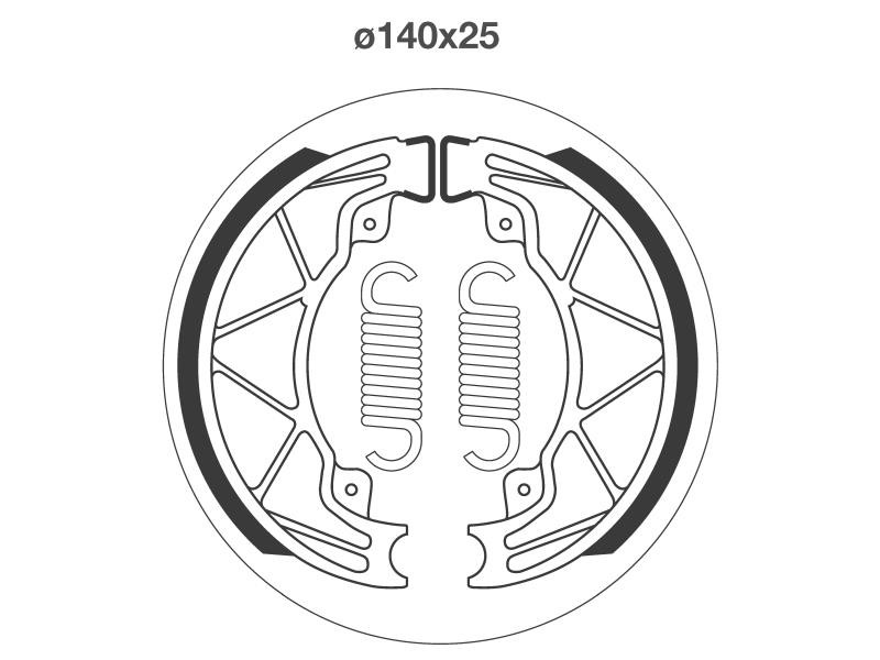 sbs Brake Shoe Set 2205 Peugeot EXPERT sbs brake shoes 2205