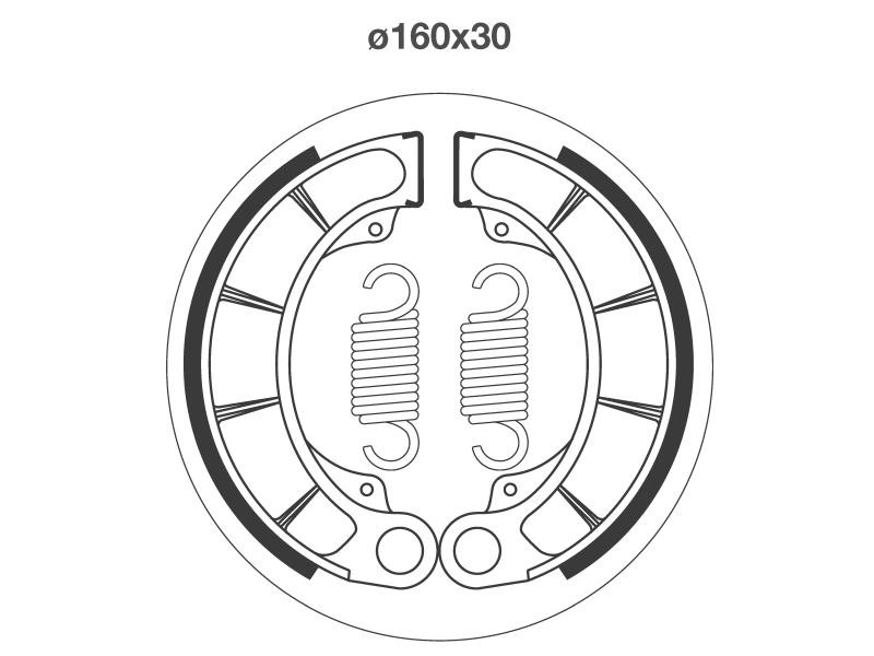 sbs Kit ganasce freni 2207 2207 Ganasce freni a tamburo sbs Smart