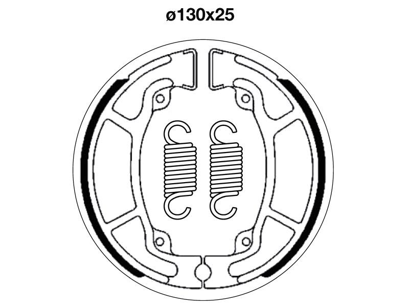 sbs Piduriklotside komplekt 2208 Trummelpiduriklotsid sbs CITROËN 2208