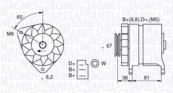 MAGNETI MARELLI Alternatore 054022384010 MAGNETI MARELLI 054022384010 Dinamo Ford Fusion CD3 originale prezzo