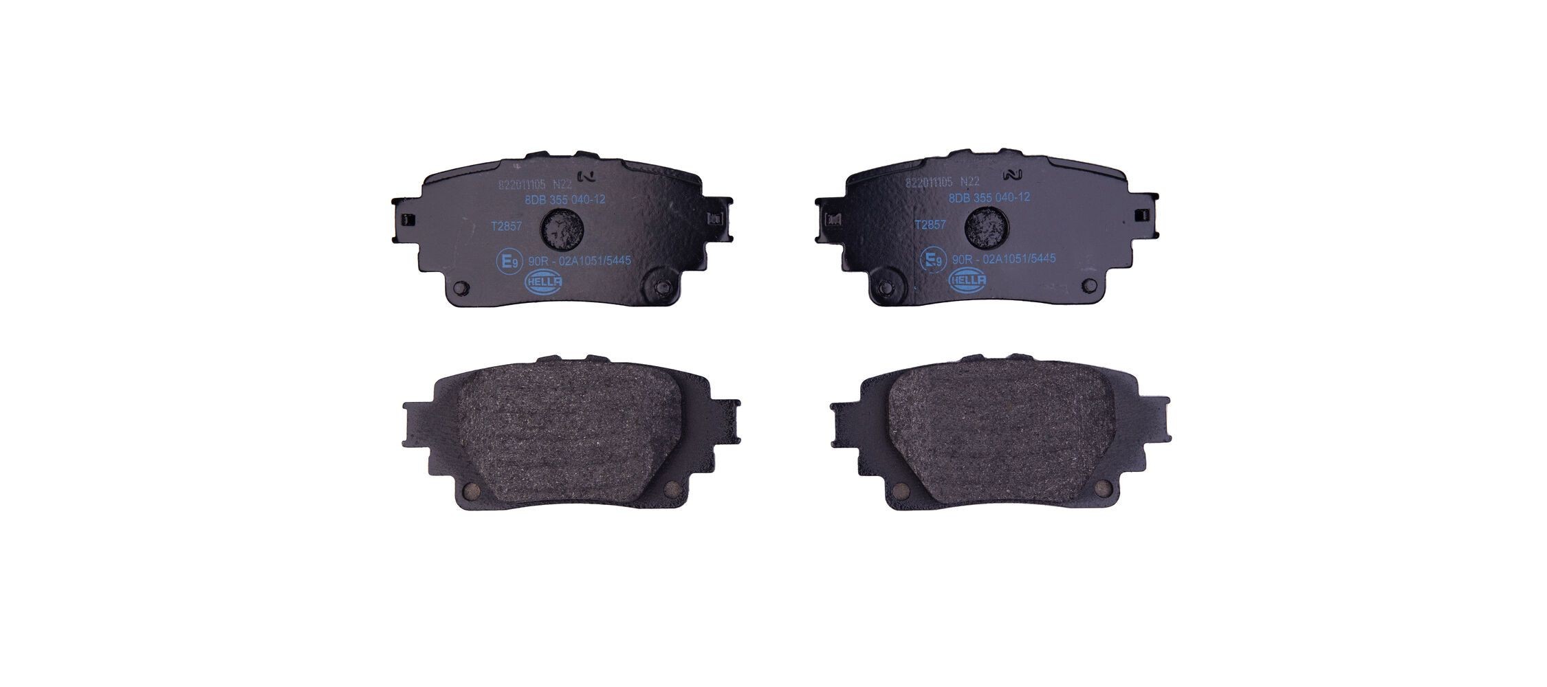 HELLA Piduriklotsid 8DB 355 040-121 Piduriklotsid HELLA Toyota RAV 4 8DB 355 040-121