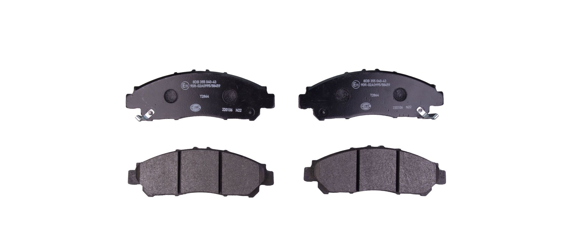 Kit pastiglie freni HELLA 8DB 355 040-431 HELLA 8DB 355 040-431 costo Pastiglie dei freni Toyota HIACE 2025