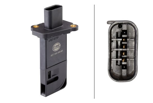 HELLA Mass air flow sensor 8ET 358 095-671 HELLA 8ET 358 095-671 Mass air flow sensor FORD Focus Mk4 Hatchback (HN) 1.0 EcoBoost 125 hp 2018