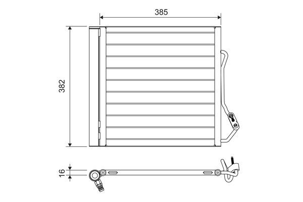 VALEO Condensor voor airco 822639 Airco-radiateur VALEO DOBLO 822639 goedkoop