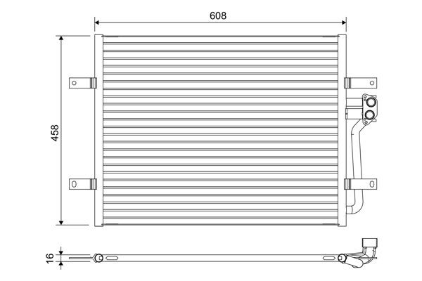 VALEO Condenseur, climatisation 822654 Condenseur de clim VALEO LT 822654 pas cher