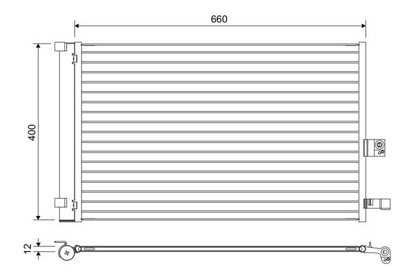 VALEO Kondensator, klimaanlæg 822665 Aircondition kondensator VALEO BMW X2 822665