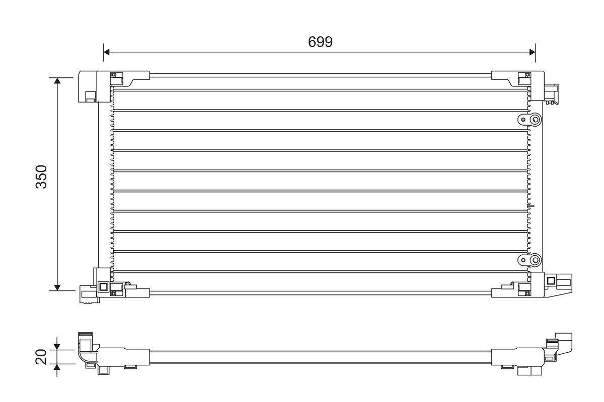 VALEO Condensor voor airco 822669 Toyota SUPRA Condensor voor AC VALEO 822669
