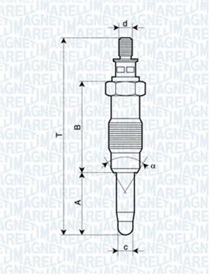 Żeraviaca sviečka MAGNETI MARELLI 062583003304 MAGNETI MARELLI 062583003304: Žhaviče SsangYoung KORANDO 2004