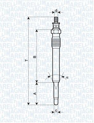MAGNETI MARELLI Hehkutulppa 062900001304 062900001304 MAGNETI MARELLI Hehkutulppa PEUGEOT