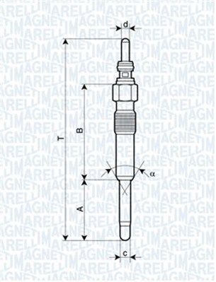 MAGNETI MARELLI Vela incandescente 062900006304 062900006304 Velas de incandescência DODGE CHARGER MAGNETI MARELLI