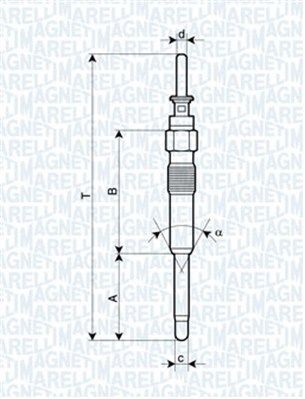 MAGNETI MARELLI Gloeibougie 062900023304 MAGNETI MARELLI 062900023304 Gloeibougie voor diesel Rover 75 rj prijs