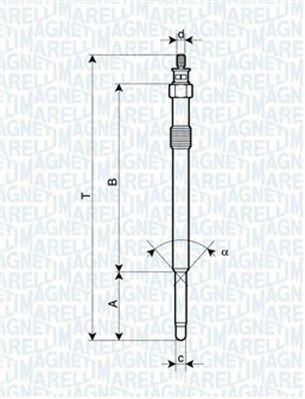 MAGNETI MARELLI Gloeibougie 062900024304 Fiat MAREA Gloeibougies voor diesel MAGNETI MARELLI 062900024304