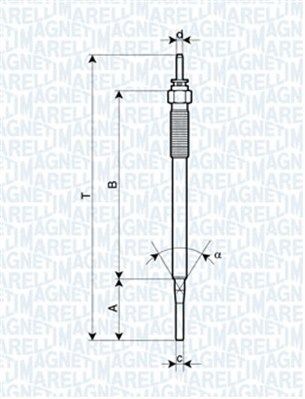 Glödstift MAGNETI MARELLI 062900036304 MAGNETI MARELLI 062900036304: Glödstift diesel Toyota HIACE 2004