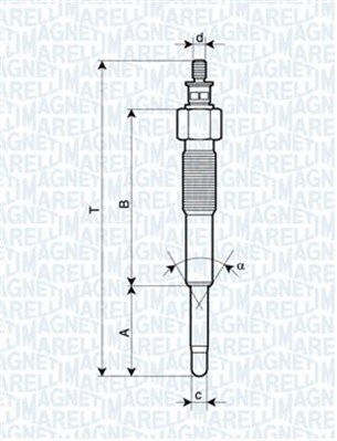 MAGNETI MARELLI Vela incandescente 062900041304 Velas de incandescência MAGNETI MARELLI Dodge CHARGER 062900041304