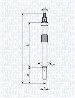 MAGNETI MARELLI Hehkutulppa 062900049304 PEUGEOT Hehkutulpat MAGNETI MARELLI 062900049304