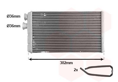 VAN WEZEL Varmeapparat register 03016701 03016701 Varmeapparat register VAN WEZEL AUDI R8
