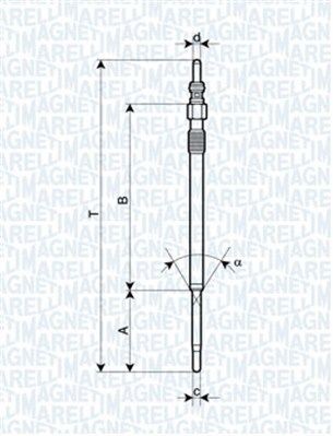MAGNETI MARELLI Gloeibougie 062900060304 Fiat MAREA Gloeibougies MAGNETI MARELLI 062900060304