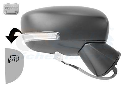 VAN WEZEL Ārējais atpakaļskata spogulis 5257828 VAN WEZEL 5257828 Atpakaļskata spogulis Suzuki IGNIS orģinālās