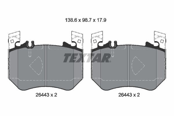 TEXTAR Piduriklotsid 2644301 TEXTAR 2644301 Piduriklotsid MERCEDES-BENZ S-klass Sedaan (Z223) S 580 Maybach EQ Boost 4-matic (223.976) 503 hj 2021