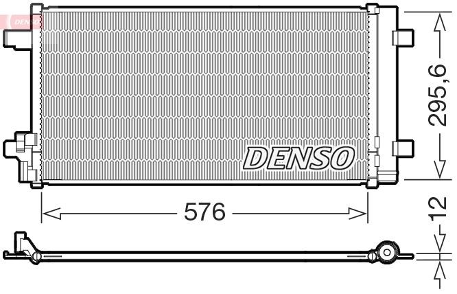 DENSO Kondenzátor klimatizácie DCN32069 Kondenzátor klimatizácie DENSO Audi A8 DCN32069