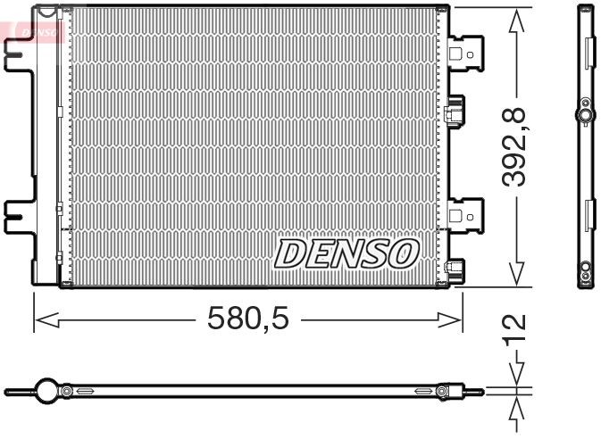 Kondensator, klimaanlegg DENSO DCN37005 DENSO DCN37005: Ac kondenser Lada NIVA 2019