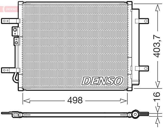 DENSO Condensor voor airco DCN41025 DCN41025 Condensor HYUNDAI i30 DENSO