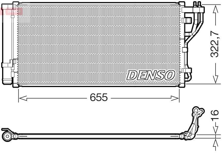 DENSO Kondensator, klimaanlæg DCN43011 Aircondition kondensator DENSO Chevrolet SILVERADO DCN43011