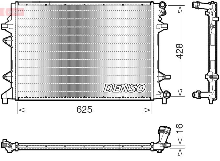 DENSO Radiateur DRM32054 Skoda ROOMSTER Radiateur van de motor DENSO DRM32054