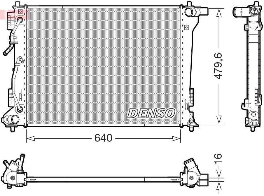 DENSO Radiators, Motora dzesēšanas sistēma DRM41027 Dzesēšanas radiatori DENSO Kia SORENTO DRM41027