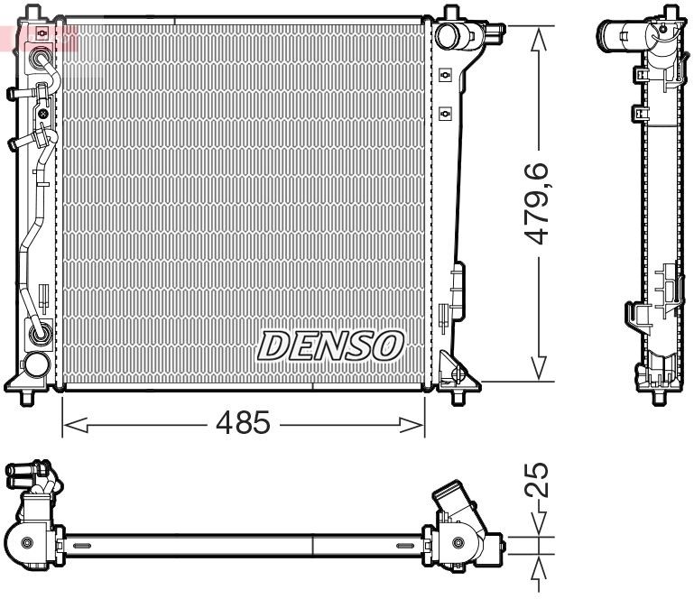 DENSO Radiateur du moteur DRM41030 Radiateur d'eau DENSO MAGENTIS DRM41030 pas cher