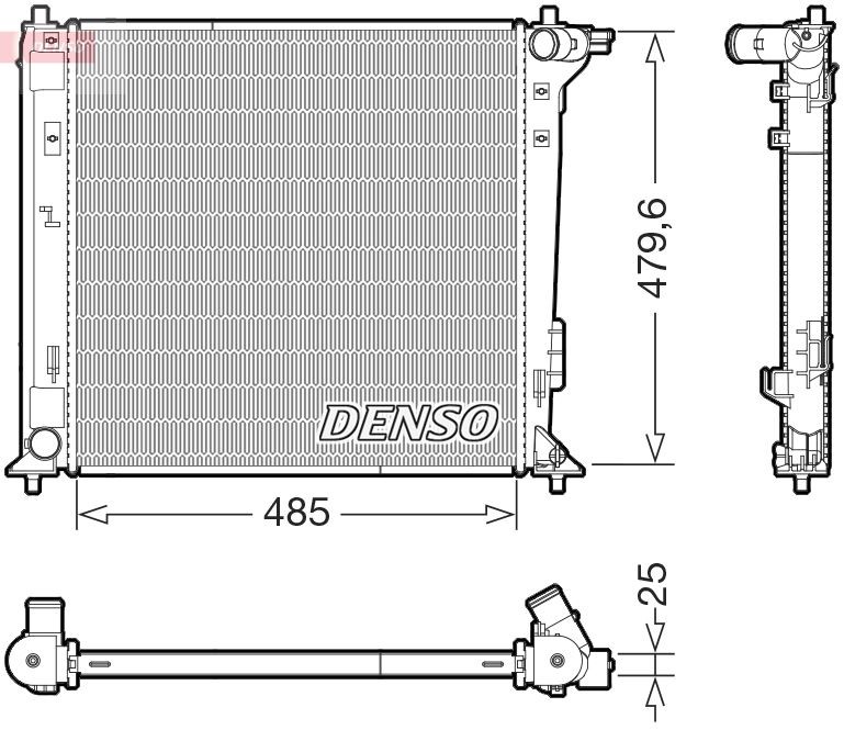 DENSO Radiaator, mootorijahutus DRM41031 Mootori radiaator DENSO Hyundai i30 DRM41031