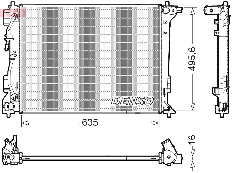 DENSO Radiaator, mootorijahutus DRM41036 Jahutusradiaator DENSO CEE'D DRM41036 odav