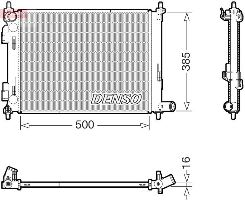 DENSO Køler, motorkøling DRM43013 Radiator DENSO SORENTO DRM43013 billig